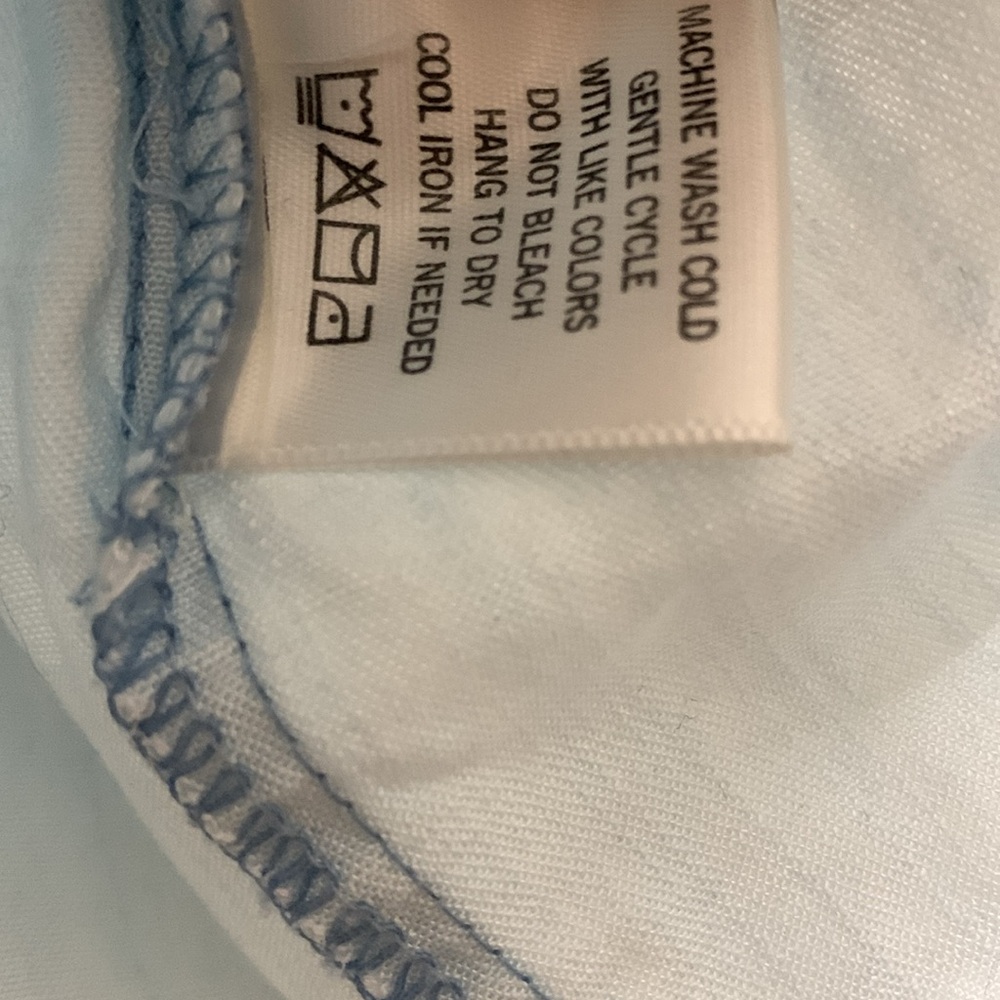 3/$15 Harper Heritage blue size XXS ruffled smocked baby top with beige buttons - Picture 5 of 6